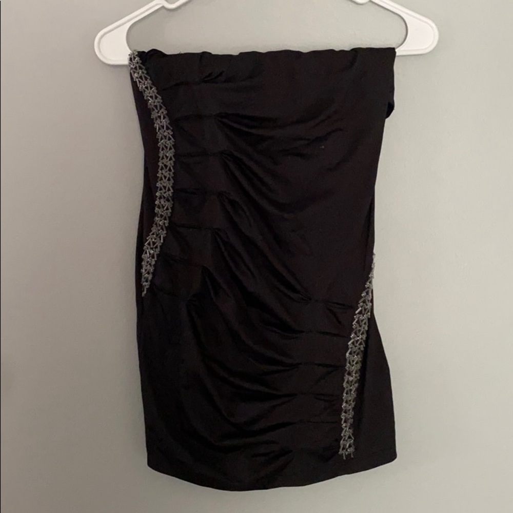 Strapless mini dress